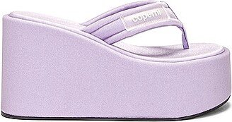 Branded Wedge Sandal in Purple