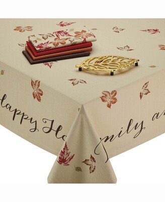 Rustic Leaves Print Tablecloth