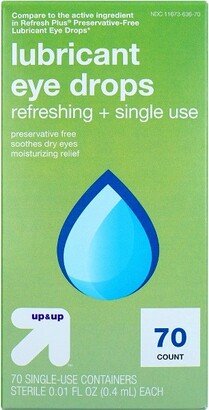 Lubricant Single Use Eye Drops - 70ct - up & up™