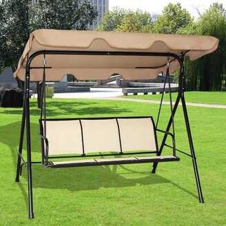 3 Person Outdoor Patio Swing Canopy Awning Yard Furniture