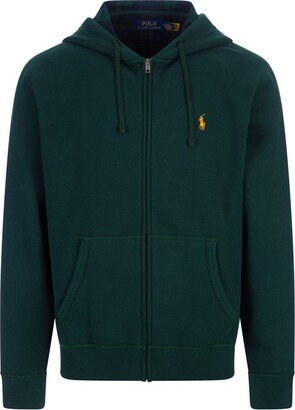 Pony Embroidered Zip-Up Hoodie