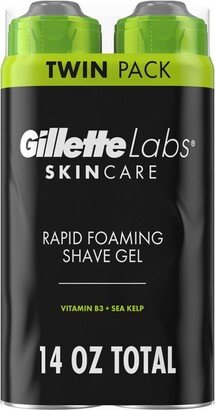 Labs Rapid Foaming Shave Gel - Fresh Scent - 14oz/2pk