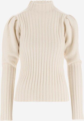 Cashmere Sweater With Balloon Sleeves