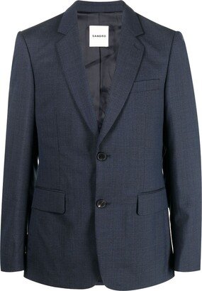 Single-Breasted Virgin Wool Blazer-AC