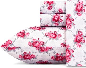 Skull Rose Trellis Microfiber 4 Piece Sheet Set, Full