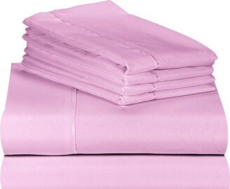 LuxClub California King 6PC Rayon from Bamboo Solid Performance Sheet Set