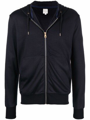 Fine-Knit Zip-Up Hoodie