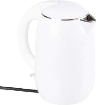 Electric Kettle - Auto-Off Rapid Boil Water Heater with Stainless-Steel Interior and Double Wall Construction by White)