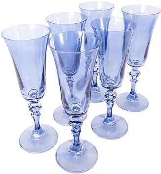 Estelle Colored Glass Set of 6 Regal Flutes