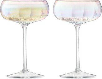 Pearl Champagne Saucers 2-Piece Set