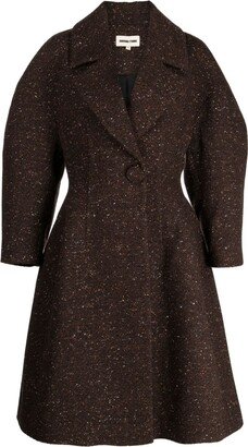 Single-Breasted Wool-Blend Coat-AF