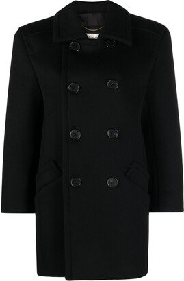 Double-Breasted Wool Coat-AQ