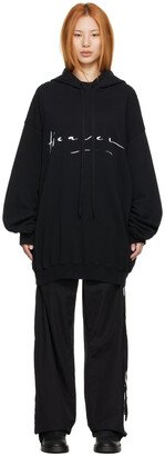 Black Cotton Hoodie-AB