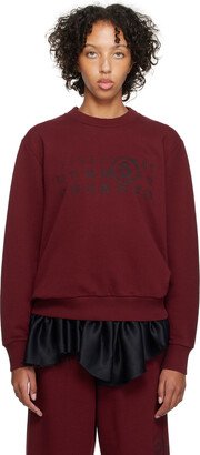 Burgundy Printed Sweatshirt