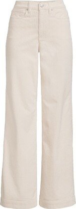 Women's High Rise Wide Leg Corduroy Pants - 18 - Antique Alabaster