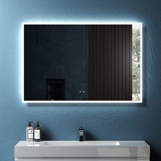 mirror with Dimmable Led and Anti-Fog Adjustable Front and Backlit - Clear