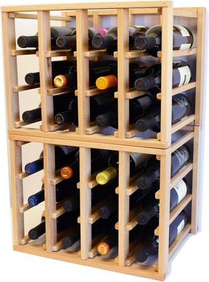 24 Bottle Modular Stackable Wine Rack | Stack As Many Sets Together Cellar Storage Stand Shelf