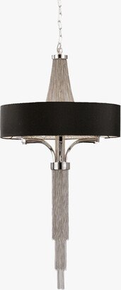 Libra Interiors Langan Chandelier Small With Black Shade