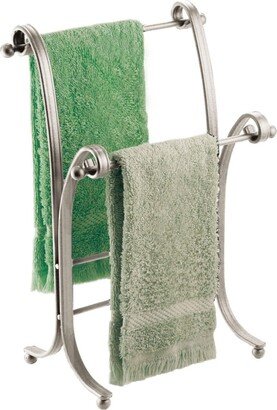 mDesign Freestanding Steel 2-Tier Countertop Hand Towel Holder