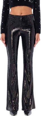 High Waist Sequinned Trousers-AB