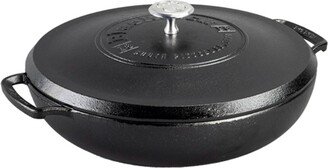 Cast Iron Blacklock Triple Seasoned 4 Quart, 12.5 Braiser with Lid Cookware