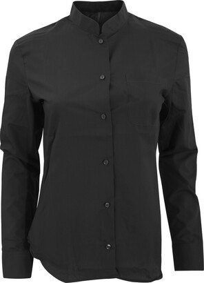 Kariban Womens/Ladies Long Sleeve Mandarin Collar Shirt (3XL) (Black)