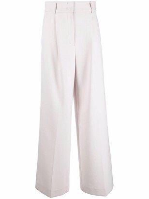 High-Waisted Tailored Trousers-AL