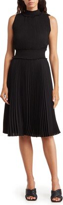 Sleeveless Pleated A-Line Dress