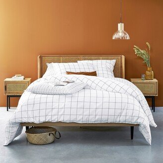 La Redoute Interieurs Monille Checked 100% Washed Cotton Reversible Duvet Cover