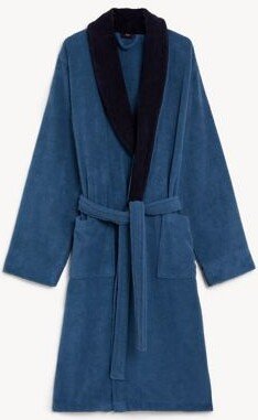 Longer Length Pure Cotton Dressing Gown