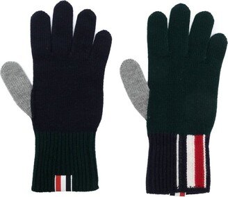 Fun Mix intarsia-knit logo wool gloves