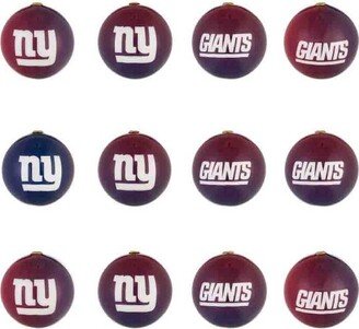 Holiday Ball Ornaments, Set of 12, New York Giants