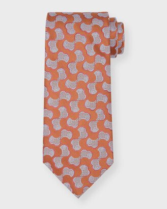 Men's Geometric Silk Tie-AH