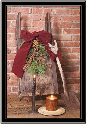 Let Christmas Live by Billy Jacobs, Ready to hang Framed Print, Black Frame, 23