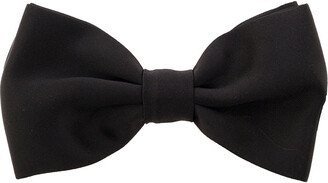 'vela' Black Pre-tied Bow Tie With Hook Fastening In Satin Man