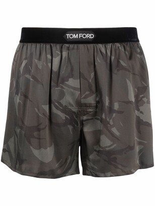 Camouflage Satin-Silk Boxer Shorts