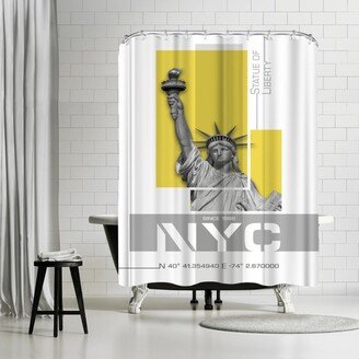 71 x 74 Shower Curtain, Statue Of Liberty by Melanie Viola