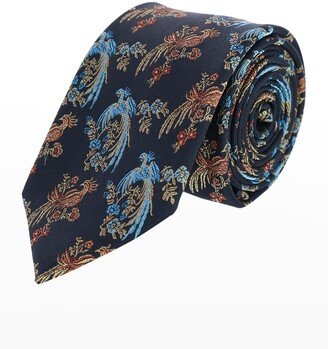 Men's Birds Of Prosperity Silk Neck Tie