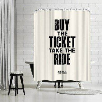 71 x 74 Shower Curtain, Buy The Ticket by Motivated Type