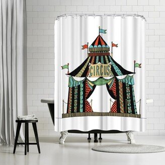 71 x 74 Shower Curtain, Circus Tent by Patricia Pino