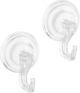 iDESIGN Small Power Lock Hooks Clear Pkg/2