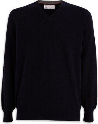 V-Neck Knit Jumper-AR