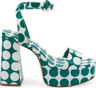 Dolly Polka Dot Patent Leather Platform Sandals