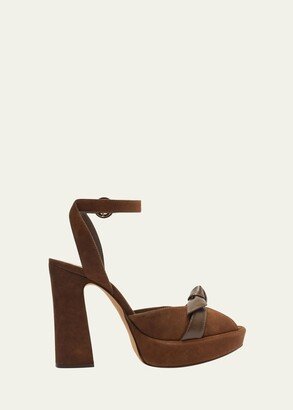 Pepitta Bow Ankle-Strap Platform Sandals-AC