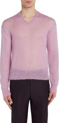 V-Neck Mohair Blend Sweater