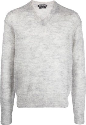 V-neck mélange jumper