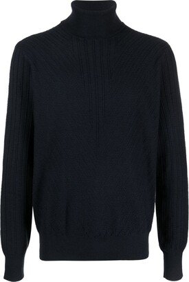 Roll-Neck Cotton Blend Jumper