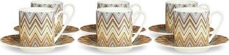 Zig Zag coffee cup set of 6-AA