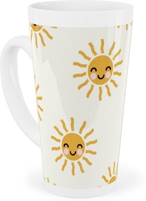 Mugs: Cute Sunshine - Yellow Tall Latte Mug, 17Oz, Yellow