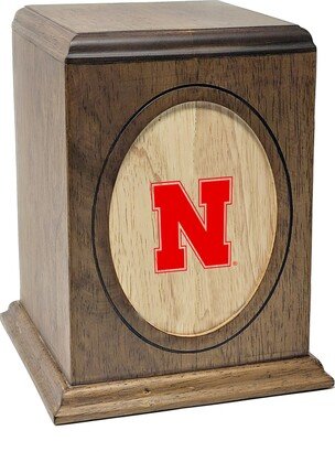 University Of Nebraska College Football Wooden Cremation Urn